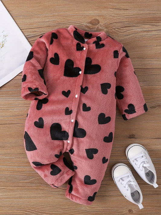 0-2Y Newborn Baby Rompers Spring Autumn Warm Fleece Boys Costume Baby Girls Clothing Lovely Overall Baby Outwear Jumpsuits